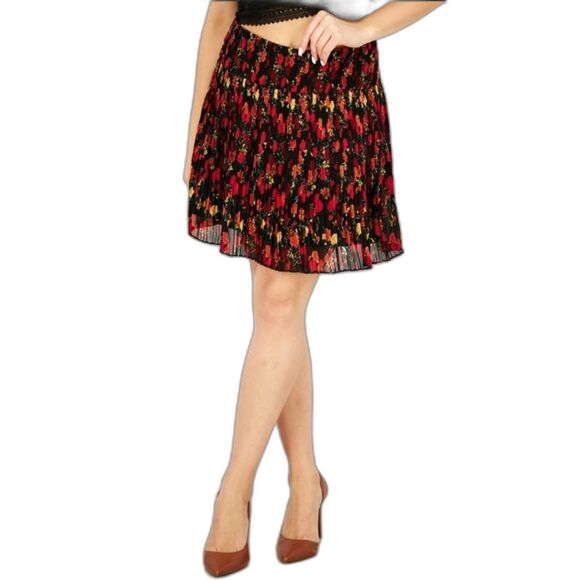 Guess Floral Pleated Skater Skirt Size 10 - Picture 1 of 7